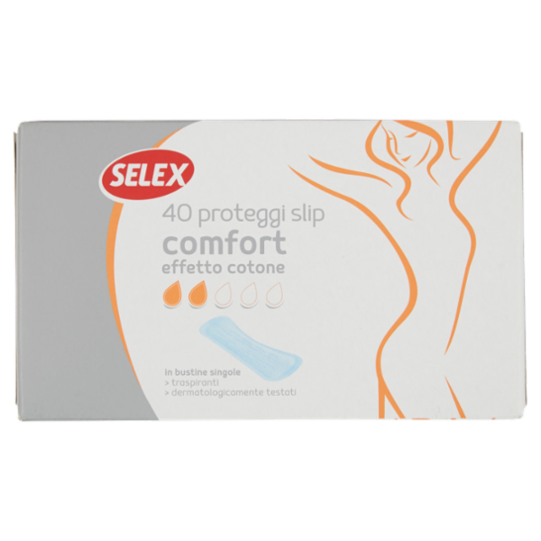 Selex Proteggi Slip Confort Effetto Cotone in Bustine Singole 40 pezzi