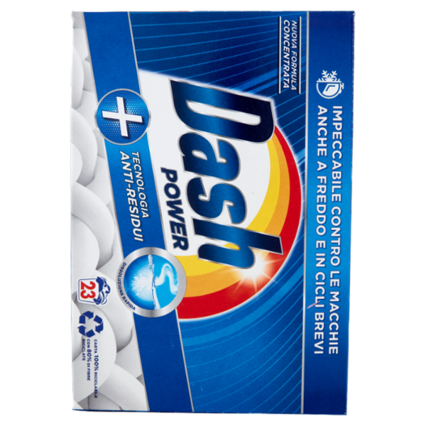 Dash Power Detersivo Lavatrice in Polvere, Tecnologia Anti-Residui, 23 Lavaggi 1150 g