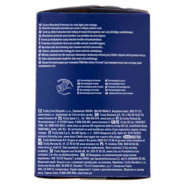 Tena Men Active Fit Absorbent Protector Level 1 12 pz