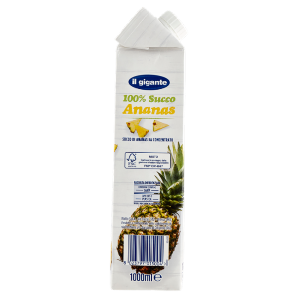 IL GIGANTE 100% Succo Ananas 1000 ml