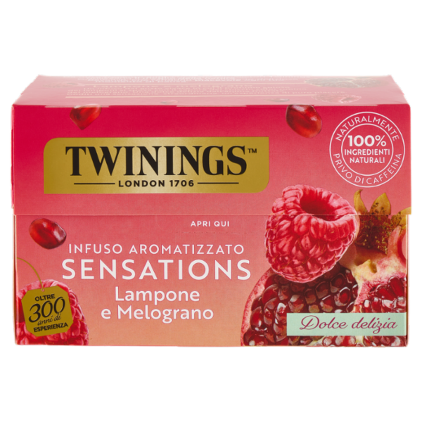 Twinings Lampone e Melograno Infuso Sensations 20 filtri 40 g