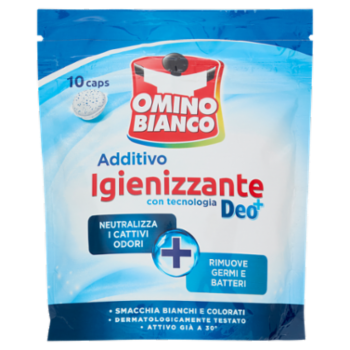Omino Bianco Additivo Igienizzante Con Tecnologia Deo+ 10 Caps 200 g