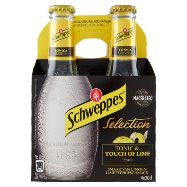 Schweppes Selection Tonic & Touch of Lime 4 x 20 cl