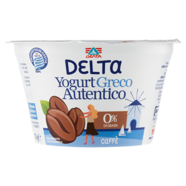 Delta Yogurt Greco Autentico 0% di Grassi Caffè 150 g