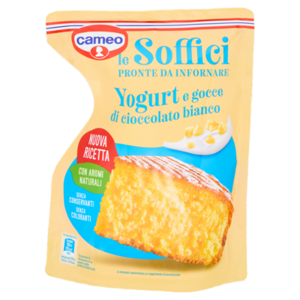 cameo le Soffici Yogurt e gocce di cioccolato bianco 600 g