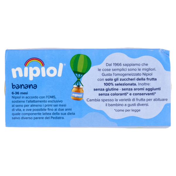 nipiol banana omogeneizzato 2 x 80 g