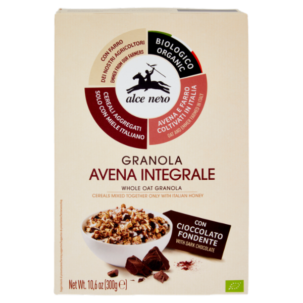alce nero Granola Avena Integrale con Cioccolato Fondente 300 g
