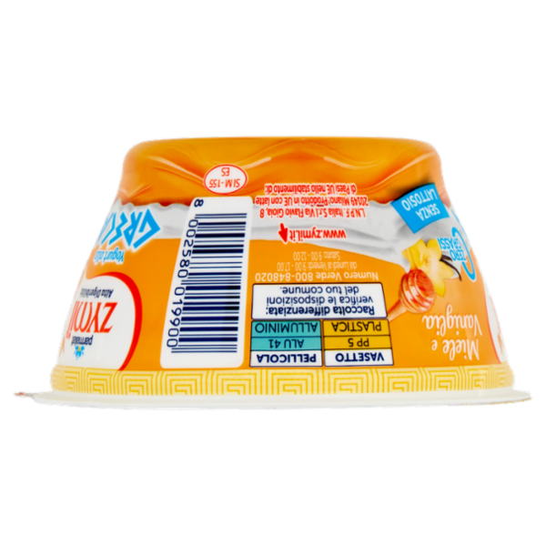 ZYMIL Alta Digeribilità Senza Lattosio Yogurt alla Greca Zero Grassi Miele e Vaniglia 150 g