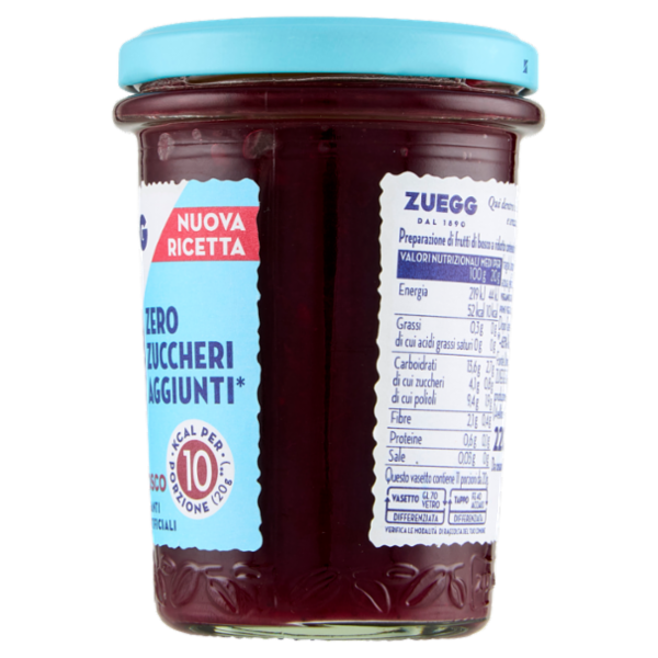 Zuegg Zero Zuccheri Aggiunti* Frutti di Bosco 220 g
