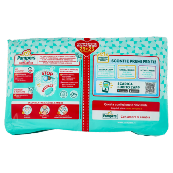Pampers Baby-dry Mutandino Maxi 23 + 23 pz