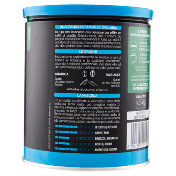 Caffè Vergnano 1882 Decaffeinato Macinatura Espresso 250 g