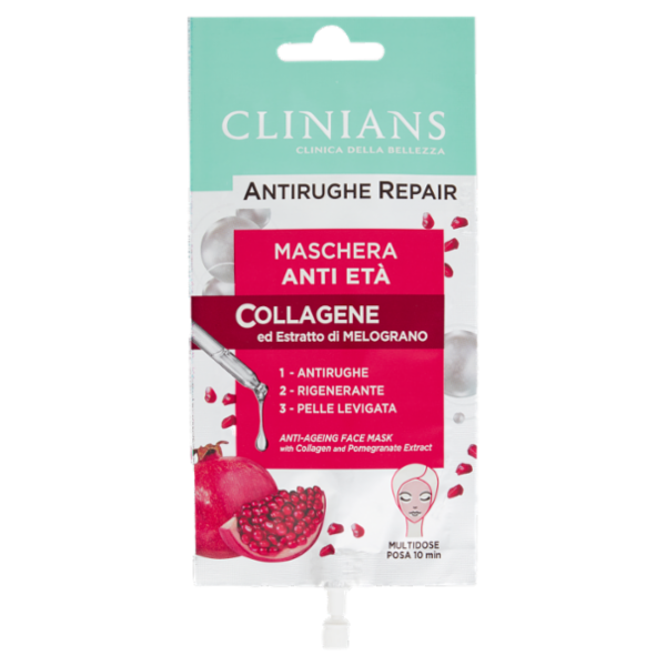 Clinians Antirughe Repair Maschera Anti Età Collagene ed Estratto di Melograno 15 mL