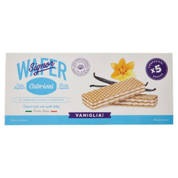 Cabrioni Signor Wafer Vaniglia! 5 x 45 g