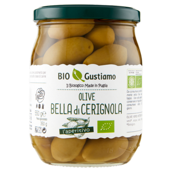 Bio Gustiamo Olive Bella di Cerignola 550 g