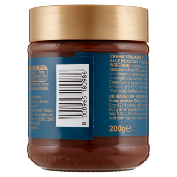 Consilia Optima Crema Spalmabile alle Nocciole e Cacao senza Latte 200 g