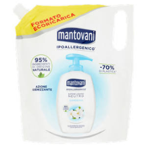 Mantovani Sapone Liquido Neutro Gardenia Formato Ecoricarica 750 Ml