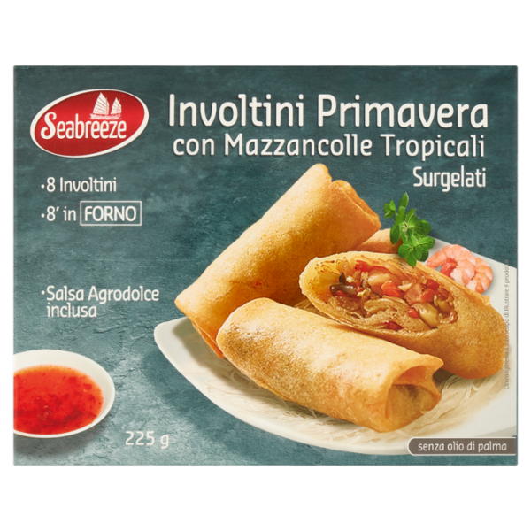 Seabreeze Involtini Primavera con Mazzancolle Tropicali Surgelati 225 g