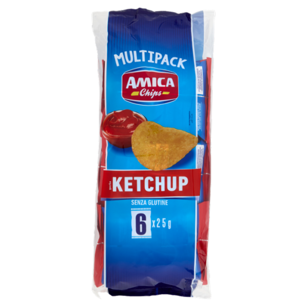 Amica Chips gusto Ketchup 6 x 25 g