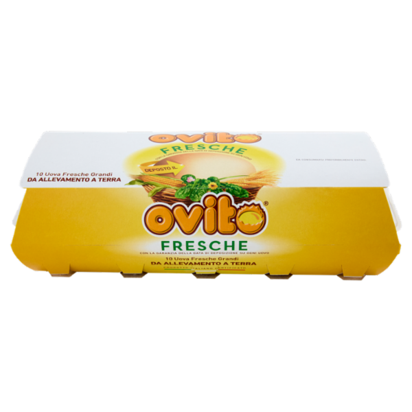 Ovito Fresche 10 Uova Fresche Grandi da Allevamento a Terra