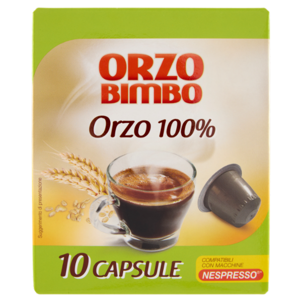 Orzo Bimbo Orzo 100% 10 Capsule Compatibili con Macchine caffè Nespresso* - 10 x 2,7 g