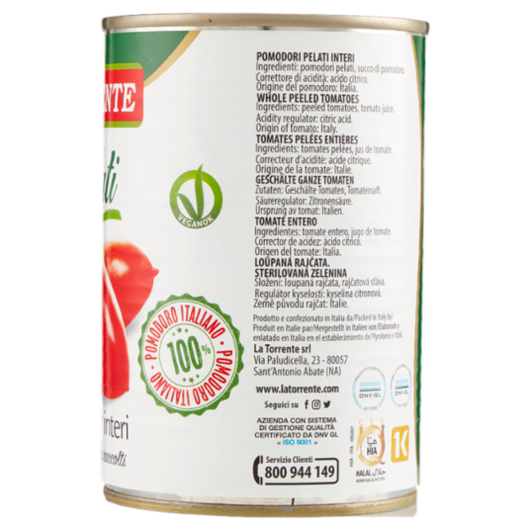 la Torrente Pelati pomodori interi 400 g