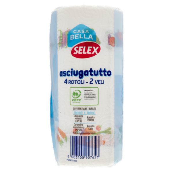 Selex Casa Bella Asciugatutto 2 Veli 4 rotoli