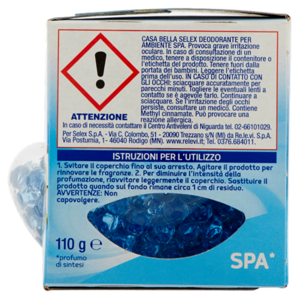 Selex Casa Bella Deodorante per Ambienti in Perle Spa 110 g