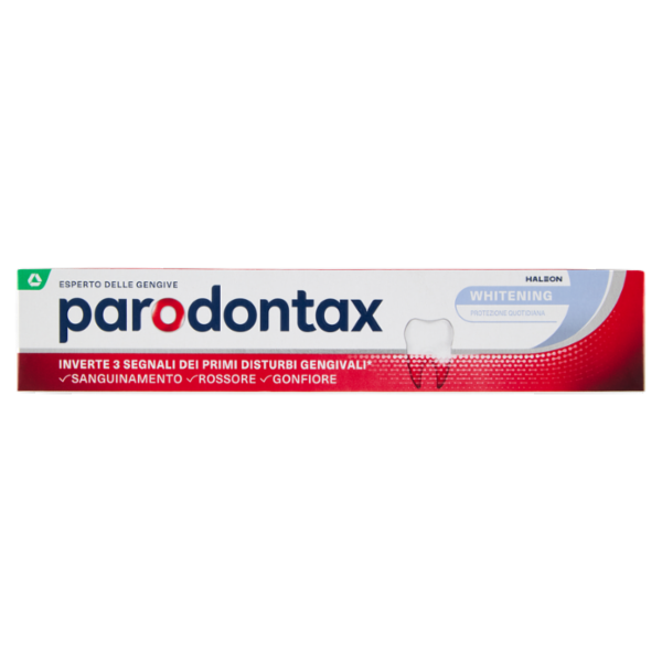 Parodontax whitening dentifricio quotidiano con fluoro per gengive più sane e denti forti 75 ml