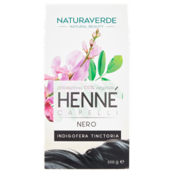 Naturaverde Natural Beauty Henné Capelli Nero Colorazione 100% Vegetale 100 g