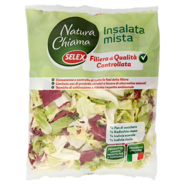 Selex Natura Chiama Insalata Mista Lavata e Pronta per il Consumo 350 g