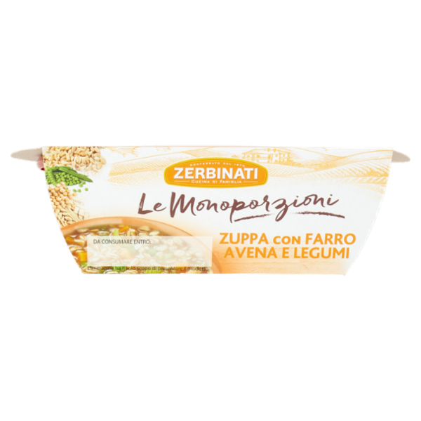 Zerbinati Le Monoporzioni Zuppa con Farro, Avena e Legumi 310 g