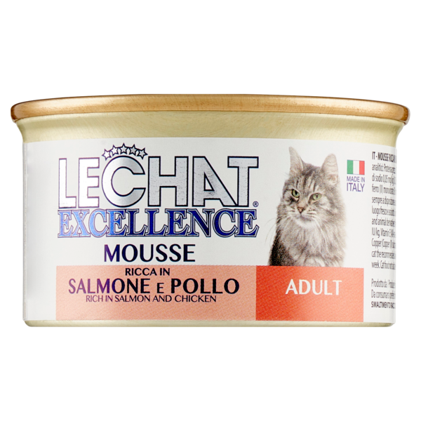 LeChat Excellence Adult Mousse Ricca in Salmone e Pollo 85 g