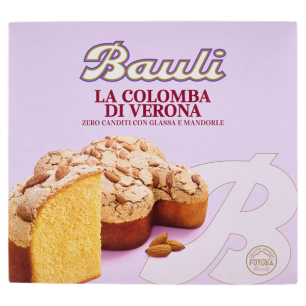 Bauli la Colomba di Verona Zero Canditi con Glassa e Mandorle 1 kg