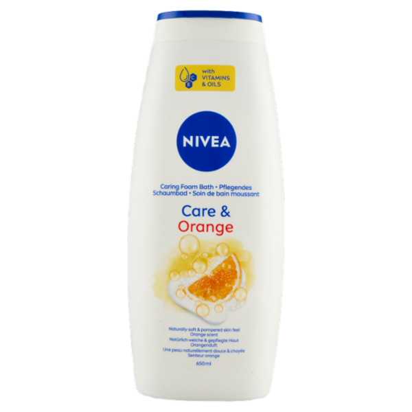 Nivea Care & Orange Caring Foam Bath 650 ml