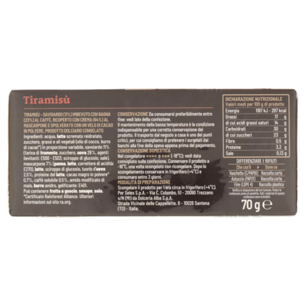 Selex Saper di Sapori Tiramisù Congelato 1x70 g