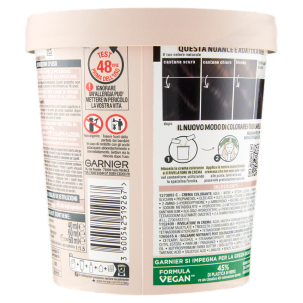 Garnier GOOD 3.0 Castano Cioccolato Fondente, colorazione permanente senza ammoniaca