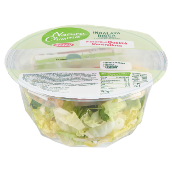 Selex Natura Chiama Insalata Ricca con Grana Padano e Noci Lavata e Pronta da Gustare 140 g