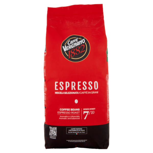 Caffè Vergnano 1882 Espresso Miscela Selezionata Caffè in Grani 1000 g