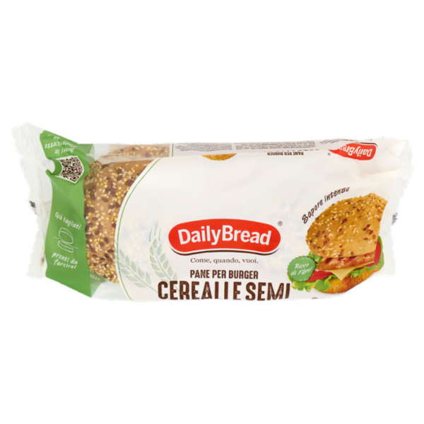 DailyBread Pane per Burger Cereali e Semi 360 g