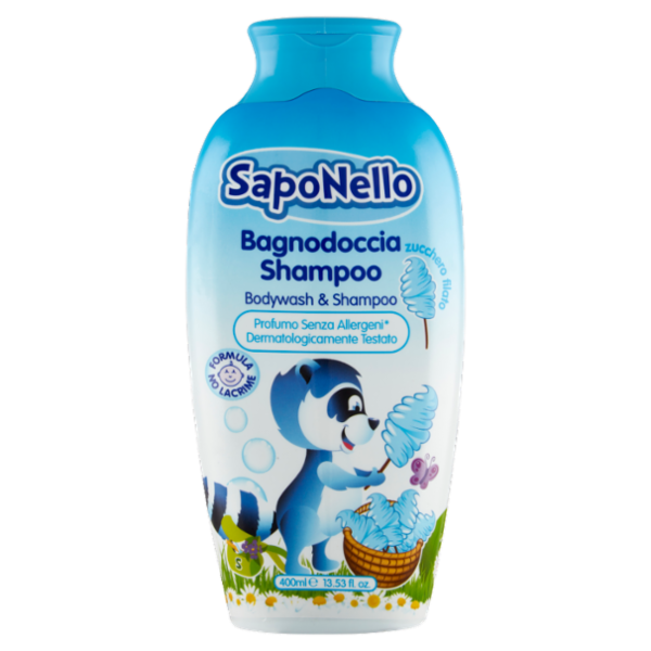 SapoNello Bagnodoccia Shampoo zucchero filato 400 ml