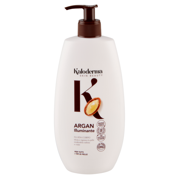 Kaloderma Illuminante Argan Fluida Corpo per Tutti i Tipi di Pelle 400 ml