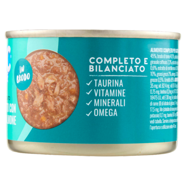 ADoC Complete For Cats Filetti di Tonnetto con Patate Dolci e Salmone in Brodo 155 g