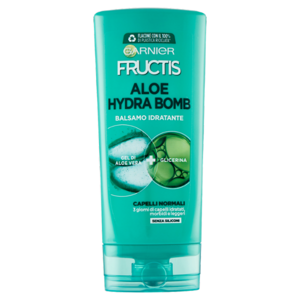 Garnier Balsamo Fructis Aloe Vera Hydra Bomb, per Capelli Normali, Idratati e Leggeri, 200 ml