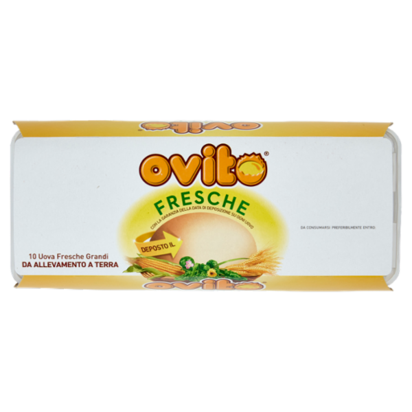 Ovito Fresche 10 Uova Fresche Grandi da Allevamento a Terra