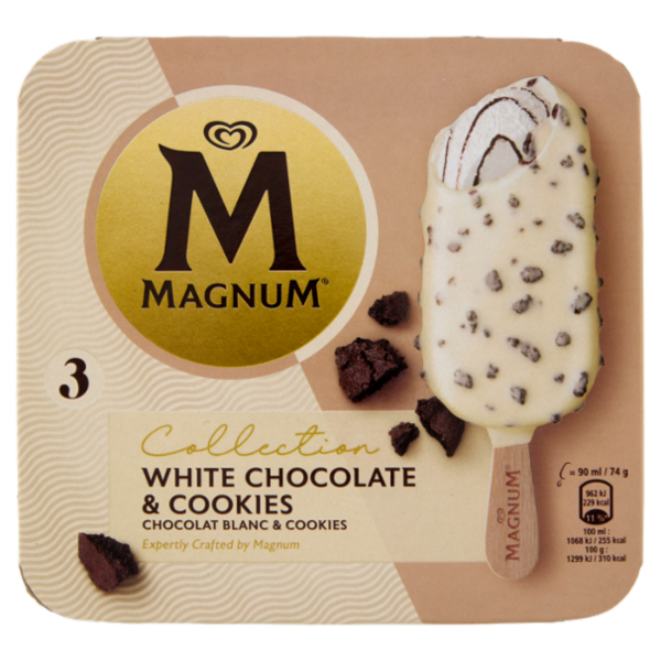 Magnum Collection White Chocolate & Cookies 3 gelati 222 g