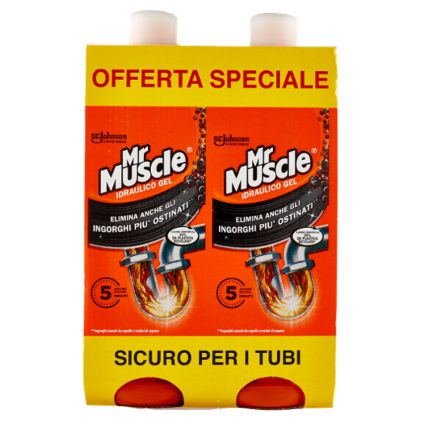 Mr Muscle Idraulico Gel Bipacco Cartone 2x1L