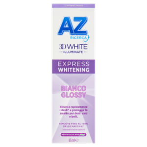 AZ Ricerca Dentifricio 3D White Illuminate Express Whitening Bianco Glossy 65 Ml