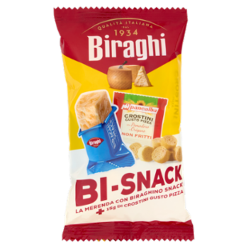 Biraghi Bi-Snack La Merenda Con Biraghino Snack 16,67 g + Crostini Gusto Pizza 15 g