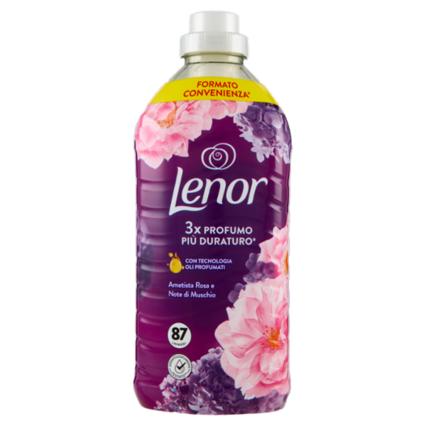 Lenor Ammorbidente Lavatrice Concentrato, Ametista Rosa e Note di Muschio, 87 Lavaggi 1,827 L