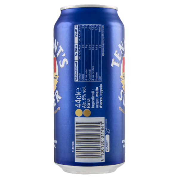 TENNENT'S SUPER Birra strong lager doppio malto lattina 44cl